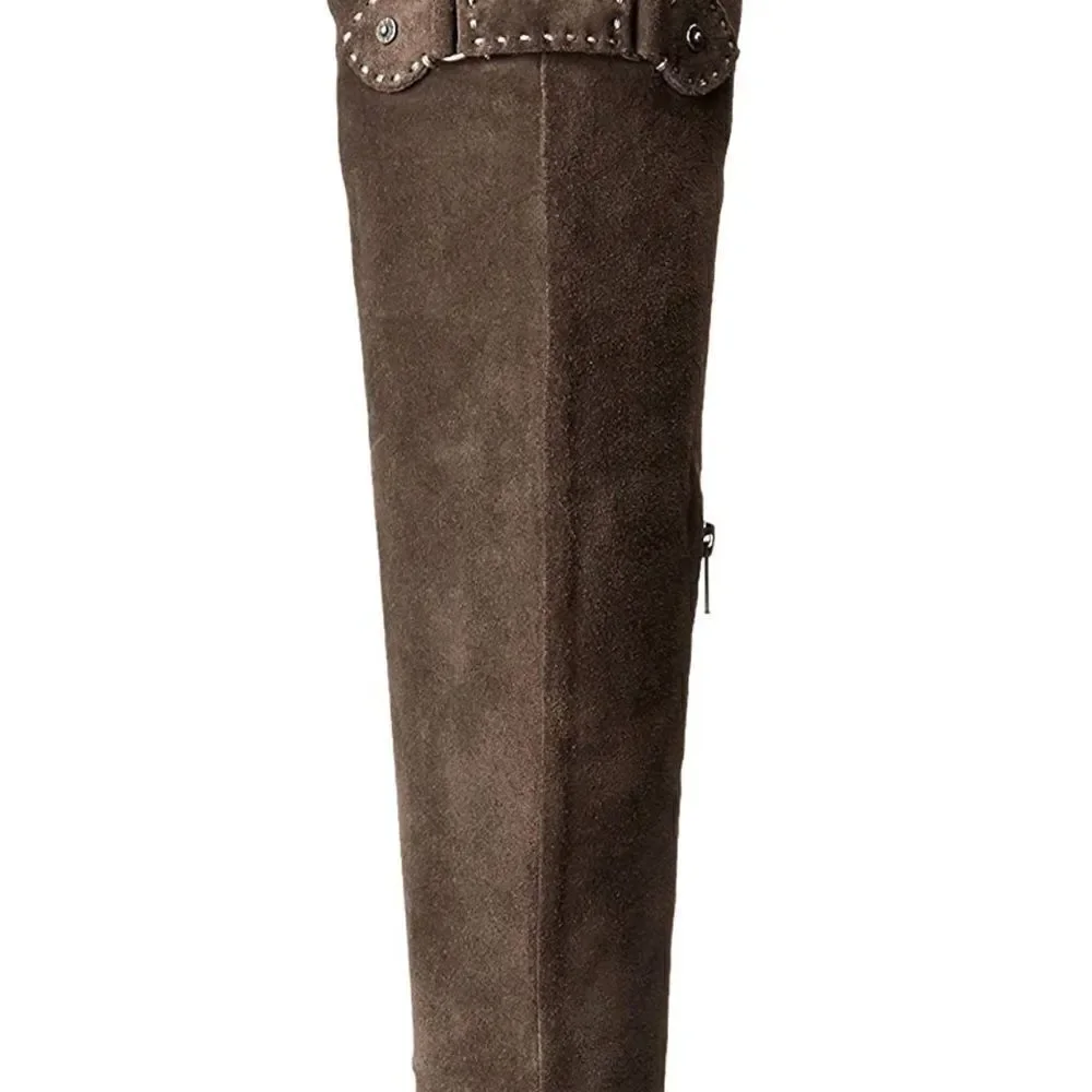 FRYE Women's Shirley Over-The-Knee Engineer Boot Size 5.5 NEW Smoke Color